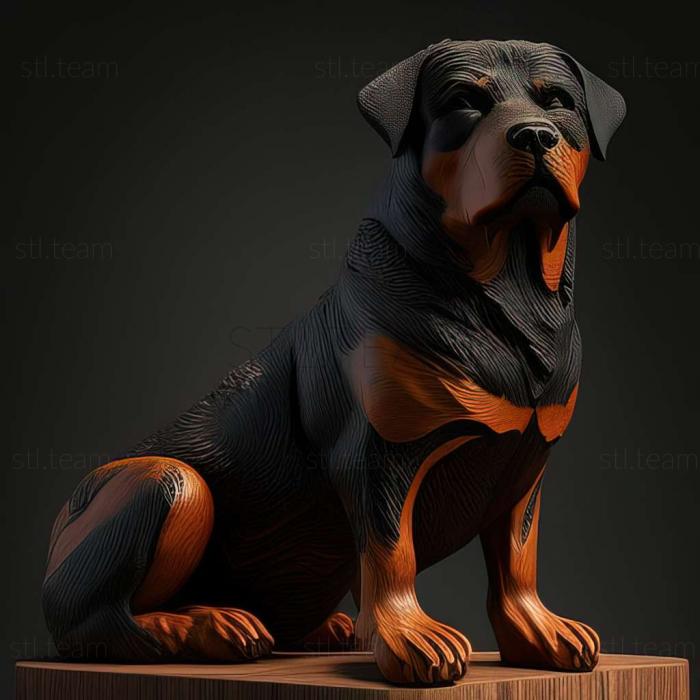 3D модель Ротвейлер собака (STL)